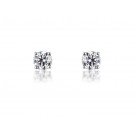 18ct White Gold Earrings with Single Stone Brilliant Cut 1.50ct Diamonds.