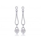 18ct White Gold Drop Earrings  with 2.25ct Diamonds.