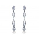 18ct White Gold Drop Earrings with 2.40ct Diamonds.