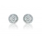 18ct White Gold Stud Earrings  with 1.00ct Diamonds.