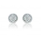 18ct White Gold Stud Earrings  with 1.00ct Diamonds.