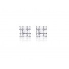 18ct White Gold Stud Earrings with 1.00ct Diamonds. 