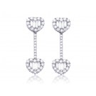 18ct White Gold Drop Earrings with 2.15ct Diamonds. 
