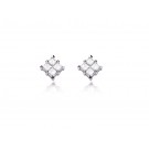 18ct White Gold Stud Earrings with 0.60ct Diamonds.