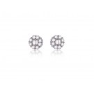 18ct White Gold Stud Earrings with 0.50ct Diamonds. 
