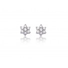 18ct White Gold Stud Earrings with 0.50ct Diamonds. 