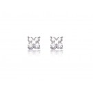 18ct White Gold Stud Earrings with 0.80ct Diamonds. 