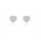 18ct White Gold Stud Earrings with 0.75ct Diamonds.