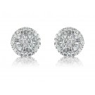 18ct White Gold Stud Earrings with 2.00ct Diamonds.