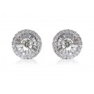 18ct White Gold Stud Earrings with 2.50ct Diamonds.