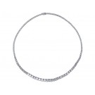 18ct White Gold & 3.85ct Diamonds Necklace