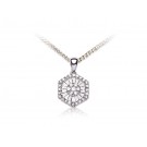 18ct White Gold Pendant with 0.30ct Diamonds. 