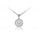 18ct White Gold Pendant with 0.40ct Diamonds. 