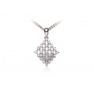 18ct White Gold Pendant with 0.50ct Diamonds. 