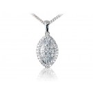 18ct White Gold Pendant with 0.50ct Diamonds. 