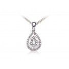 18ct White Gold Pendant with 0.40ct Diamonds.