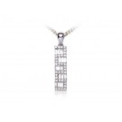 18ct White Gold Pendant with 0.40ct Diamonds. 