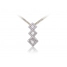 18ct White Gold Pendant with 0.35ct Diamonds. 