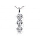 18ct White Gold Pendant with 0.60ct Diamonds.