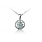 18ct White Gold Pendant with 0.50ct Diamonds. 