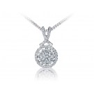 18ct White Gold Pendant with 0.60ct Diamonds.