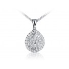 18ct White Gold Pendant with 0.65ct Diamonds.