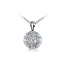 18ct White Gold Pendant with 0.50ct Diamonds. 