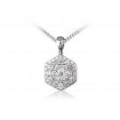 18ct White Gold Pendant with 0.80ct Diamonds.