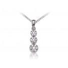 18ct White Gold Pendant with 0.50ct Diamonds.