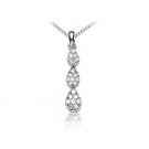 18ct White Gold Pendant with 0.50ct Diamonds. 