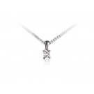18ct White Gold Pendant with Princess Cut 0.15ct Diamond.