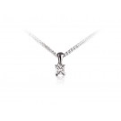 18ct White Gold Pendant with Princess Cut 0.15ct Diamond.