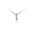 18ct White Gold Pendant with Brilliant Cut 0.15ct Diamond. 