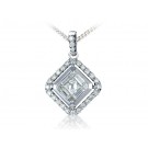 18ct White Gold Pendant with 1.10ct Diamonds.