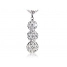 18ct White Gold Pendant with 3.00ct Diamonds. 