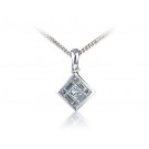 18ct White Gold Pendant with 0.50ct Diamonds. 