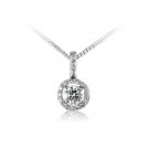 18ct White Gold Pendant with 0.75ct Diamonds. 