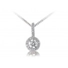 18ct White Gold Pendant with 0.80ct Diamonds. 