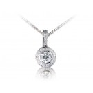 18ct White Gold Pendant with 0.75ct Diamonds. 