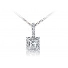 18ct White Gold Pendant with 0.65ct Diamonds. 