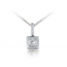 18ct White Gold Pendant with 0.60ct Diamonds. 