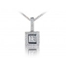 18ct White Gold Pendant with 0.75ct Diamonds.