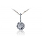 18ct White Gold Pendant with 0.33ct Diamonds. 