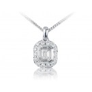 18ct White Gold Pendant with 1.00ct Diamonds. 