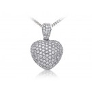 18ct White Gold Pendant with 1.45ct Diamonds. 