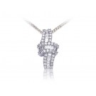 18ct White Gold Pendant with 0.85ct Diamonds.