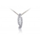 18ct White Gold Pendant with 0.50ct Diamonds. 