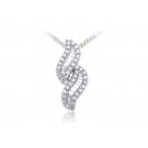 18ct White Gold Pendant with 0.80ct Diamonds. 