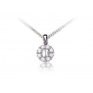 18ct White Gold Pendant with 0.50ct Diamonds. 