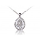 18ct White Gold Pendant with 1.00ct Diamonds. 